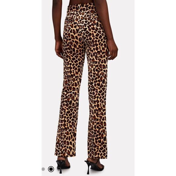FRAME Mini Boot Cheetah-Print Velvet Pants NWT Size 4 - Picture 4 of 13